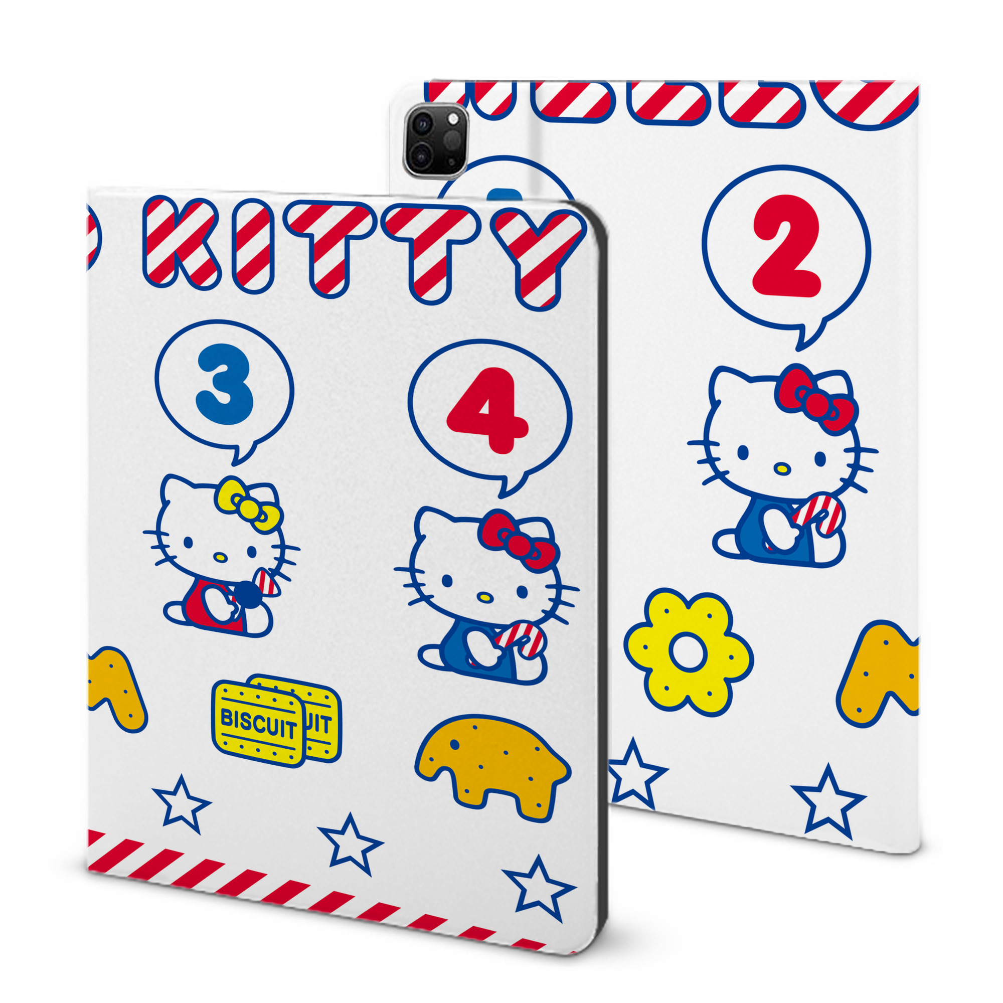 （画像用） Hello Kitty ハローキティ IPad ケース ブック型 PUレザー TPU 耐衝撃 軽量 薄型 ペン収納なし 全面保護 IPad 各モデル対応